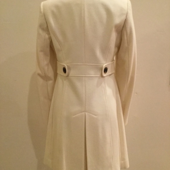 Victoria’s Secret ivory cream winter white holiday wool double breasted coat 4 - Picture 2 of 5
